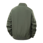 Men's Wind and Water Resistant Urban Bomber Jacket with Stand Collar and Multiple Pockets Fashion Glam