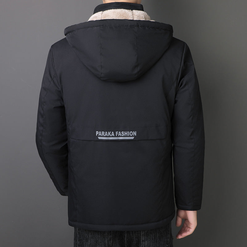 Men's transitional jacket with teddy lining, windproof outer shell and hood Fashion Glam