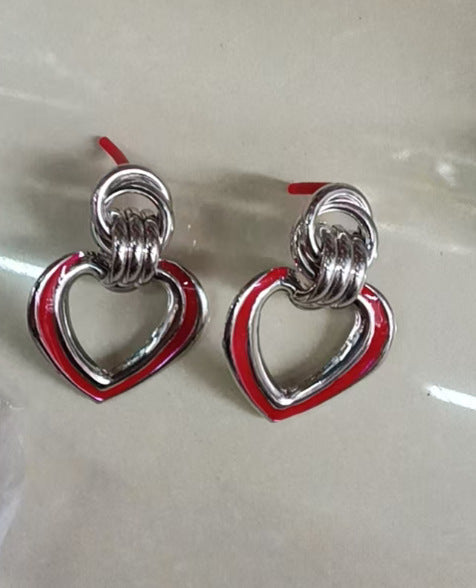 Women’s earrings in modern heart design Fashion Glam