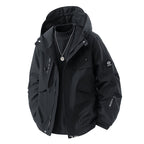Men's Minimalist Urban Softshell Parka with Concealed Utility Pockets and Adjustable Hood Fashion Glam
