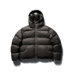 Unisex Short Boxy Puffer Jacket with Volume Hood, Water-Repellent Shell and Thermal Down Filling Fashion Glam