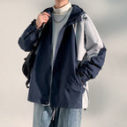 Men's two-layer softshell overlay jacket with hood, wind and water repellent membrane and adjustable hem Fashion Glam