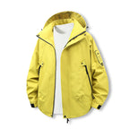 Men's Wind and Water Resistant Softshell Utility Jacket with Hood Fashion Glam