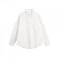 Unisex Oversize Light Linen Blend Shirt with Chest Pocket, Notched Collar and Sleeve Cuff Fashion Glam