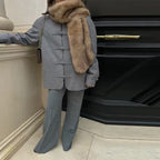 Women's Wool Duffle Coat with Toggle Closures and Oversized Silhouette Fashion Glam