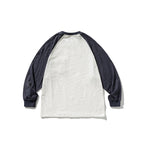 Unisex Casual Raglan Long Sleeve with Contrast Sleeves and Patch Pocket Fashion Glam