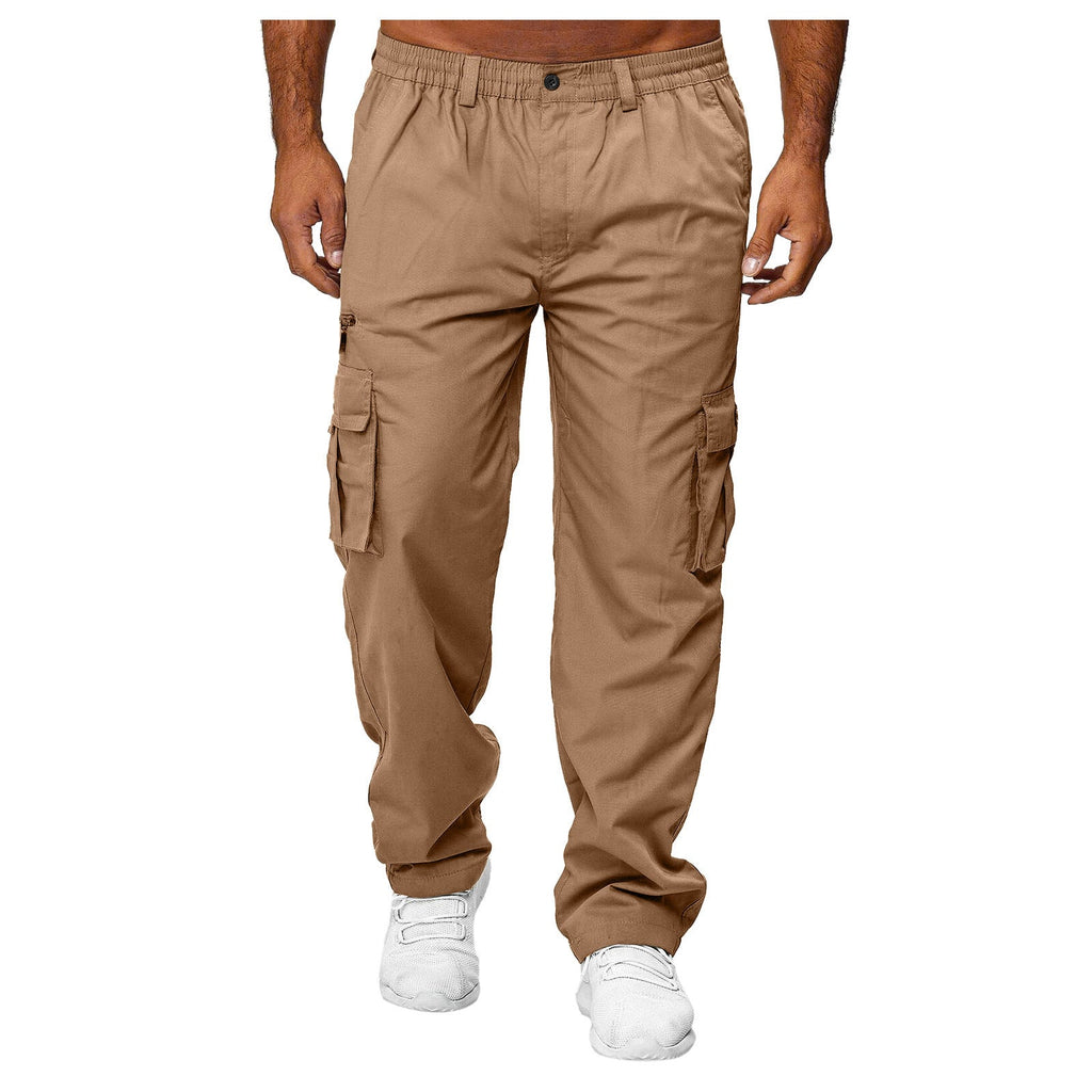 Men's cargo pants with elastic waistband and multifunctional pockets Fashion Glam