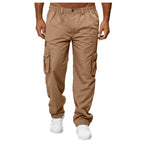 Men's cargo pants with elastic waistband and multifunctional pockets Fashion Glam