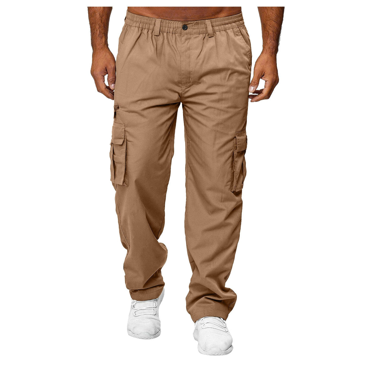 Men's cargo pants with elastic waistband and multifunctional pockets Fashion Glam