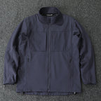Men's Technical Softshell Jacket with Stand-Up Collar and Concealed Zip Pockets Fashion Glam