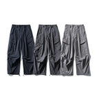 Men's loose technical cargo pants with drawstring waistband and adjustable leg closures Fashion Glam