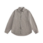 [Unisex Oversize Shirt Jacket in Boxy Cut with Chest Pocket Fashion Glam] Fashion Glam