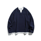 Unisex Oversize-Layering-Sweatshirt with V-insert and visible inner layer Fashion Glam