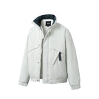 Unisex Boxy Padded Short Jacket with Asymmetric Pockets and High Stand-up Collar Fashion Glam