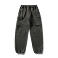 Men's Technical Cargo Casual Pants with Elastic Waistband, Knee Panels, and Zipper Pockets Fashion Glam