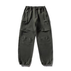 Men's Technical Cargo Casual Pants with Elastic Waistband, Knee Panels, and Zipper Pockets Fashion Glam