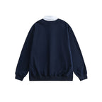 Men's oversized knit cardigan in sweatshirt style with V-neck and button placket Fashion Glam