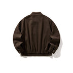 Men's Short Utility Jacket made of durable canvas with stand-up collar, concealed front zip and elastic drawstring hem Fashion Glam