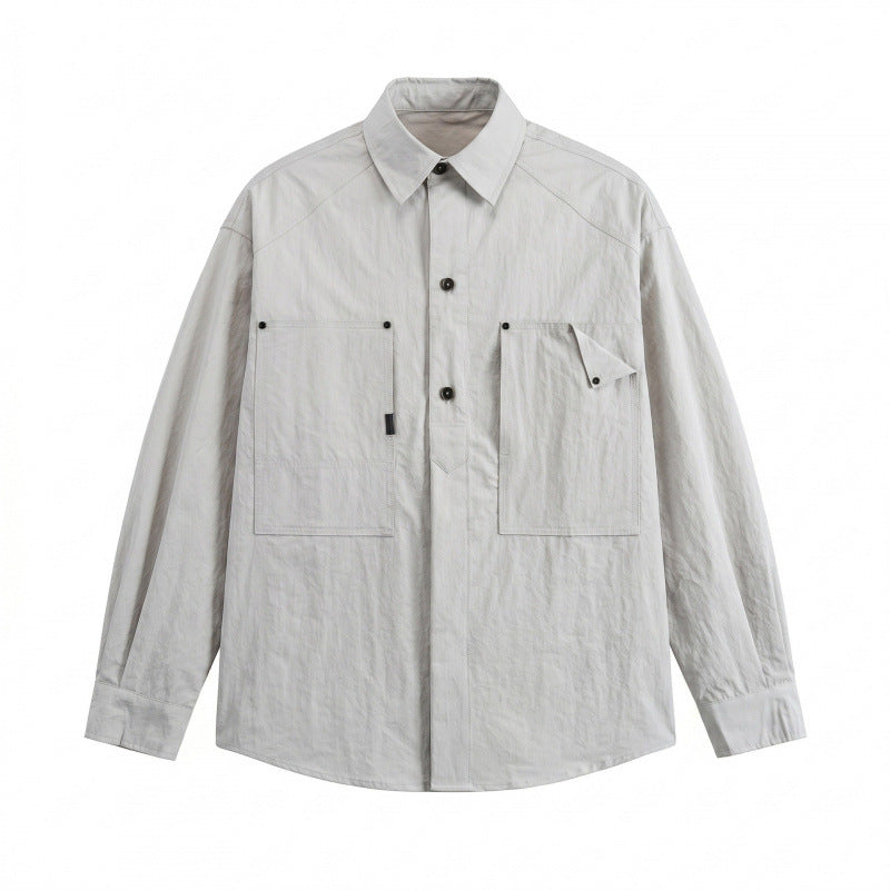 Unisex Boxy Overshirt with large patch pockets and shirt collar Fashion Glam