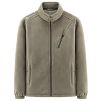 Men's thermal fleece jacket with Sherpa lining, stand-up collar and zippered pockets Fashion Glam
