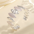 Women Open Bangle with Unique Textured Design Fashion Glam