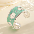 Women Open Bangle with Modern, Transparent Design Fashion Glam