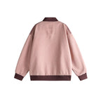 Unisex Short Cut Boxy Bomber Jacket in Sportline Style with Full Zip, Contrasting Stripe Sleeves and Ribbed Cuffs Fashion Glam