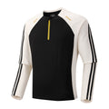 Men's Breathable Long Sleeve Training Shirt with Short Zipper and Raglan Sleeves Fashion Glam