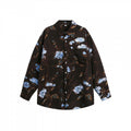 Unisex Oversize Shirt with floral print, boxy silhouette and chest pocket Fashion Glam