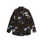 Unisex Oversize Shirt with floral print, boxy silhouette and chest pocket Fashion Glam