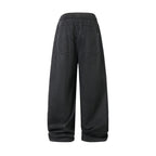Unisex Loose Denim Pants with Elastic Waistband, Drawstring and Five Pockets Fashion Glam