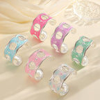 Women Open Bangle with Modern, Transparent Design Fashion Glam