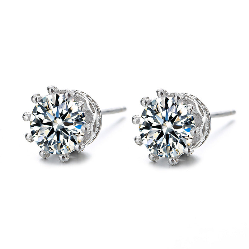Ladies earrings with sparkling zirconia in elegant wreath design Fashion Glam