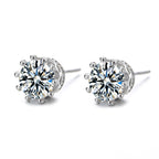 Ladies earrings with sparkling zirconia in elegant wreath design Fashion Glam