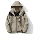 Men's two-layer softshell trekking jacket with removable fleece inner jacket and hood Fashion Glam