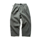 Men's Wide Cut Relaxed Pants with Elastic Waistband, Pleats and Integrated Woven Belt Fashion Glam