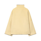 Women's cape coat with stand-up collar, asymmetric button placket and decorative seam Fashion Glam