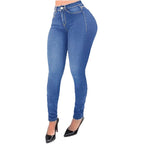 Ladies High-Cut Sculpting Jeggings in Denim Look with Push-Up Effect Fashion Glam