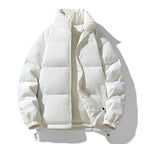 Men's Padded Puffer Jacket with High Stand Collar, Windproof Outer Layer and Adjustable Drawstring Hem Fashion Glam