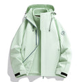 Unisex Water-Repellent Softshell Jacket with Fleece Lining and Adjustable Hood Fashion Glam