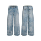 Women's Loose High-Waist Jeans made of lightweight Stonewashed Denim Fashion Glam