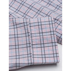 Women Checked Oversize Shirt with Asymmetrical Chest Pocket and Rounded Hem Fashion Glam