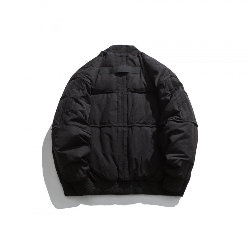 Unisex Boxy padded bomber jacket with ribbed cuffs and boxy silhouette Fashion Glam