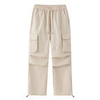 Men's cargo pants with elastic waistband, layered detail and zip hem Fashion Glam
