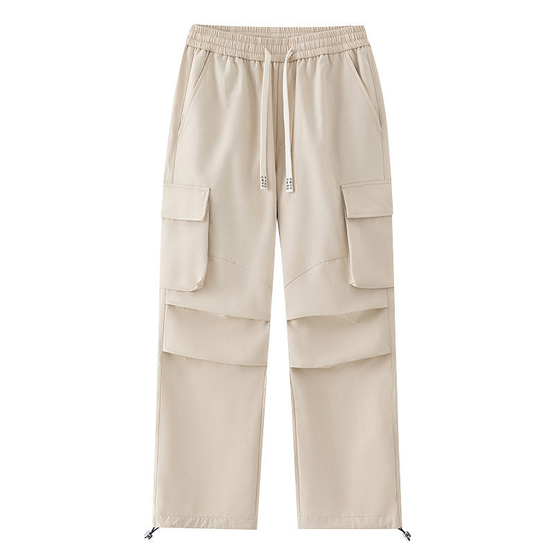 Men's cargo pants with elastic waistband, layered detail and zip hem Fashion Glam