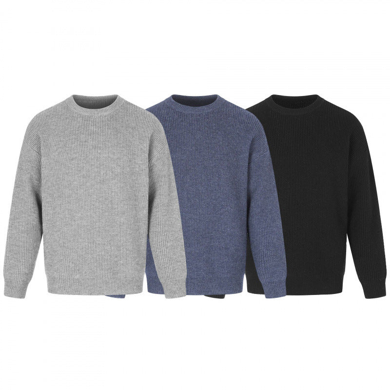 Unisex Soft Oversized Ribbed Sweater with Relaxed Fit and Tonal Texture Fashion Glam