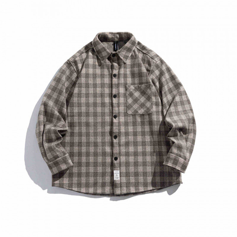 Unisex Boxy Checkered Overshirt made of soft Flannel with patch breast pocket Fashion Glam