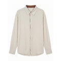 Men's Lightweight Oversized Linen Shirt with Kent Collar and Rounded Hem Fashion Glam