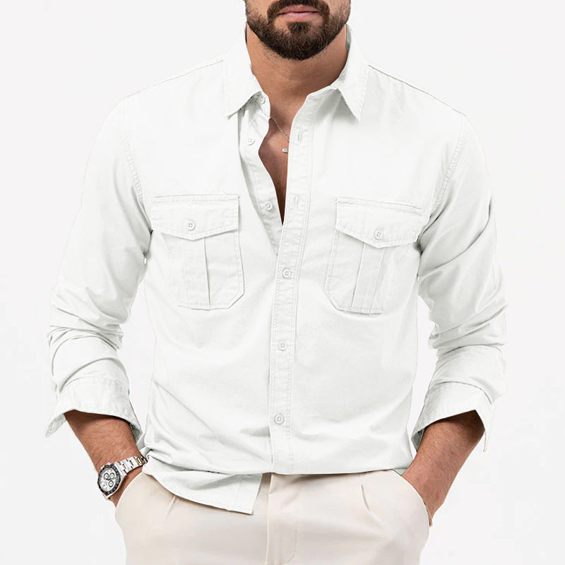 Men's shirt with two chest pockets, Kent collar and classic fit Fashion Glam