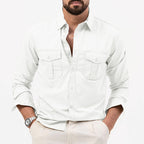 Men's shirt with two chest pockets, Kent collar and classic fit Fashion Glam